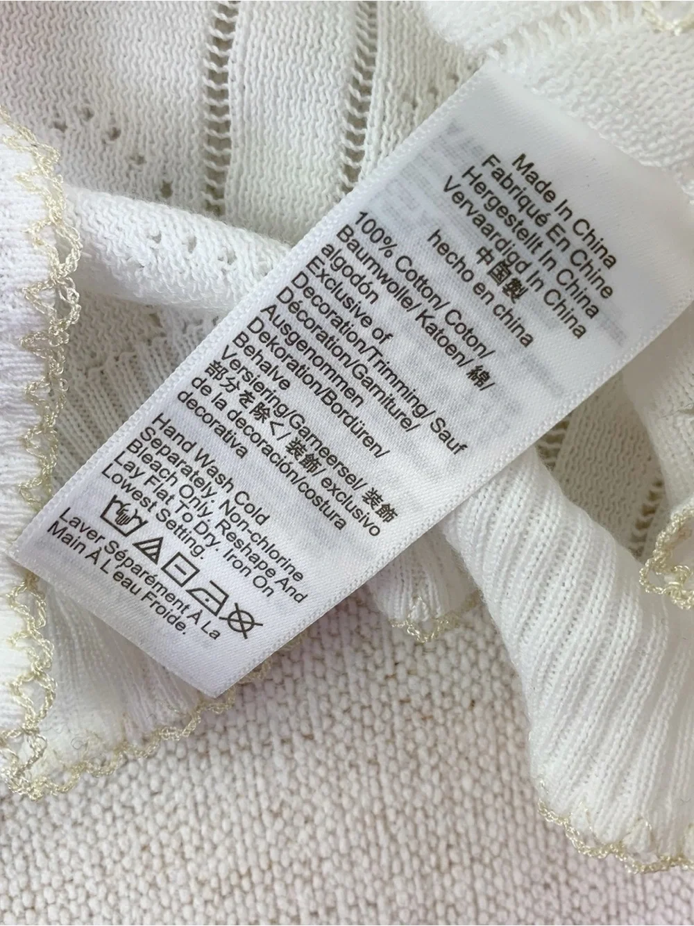 J Crew New Pointelle sweater-tank in premium ultrafine cotton lace trim white